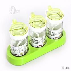 蜂味玻璃調味盒（3格）