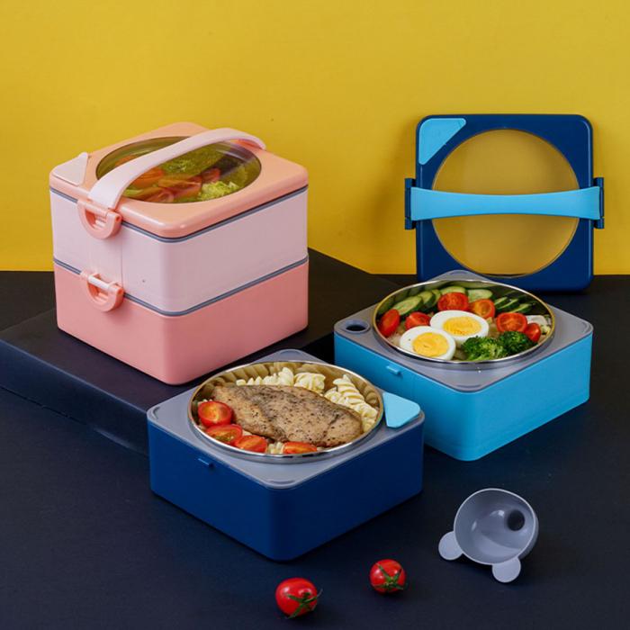 注水加熱不銹鋼飯盒(